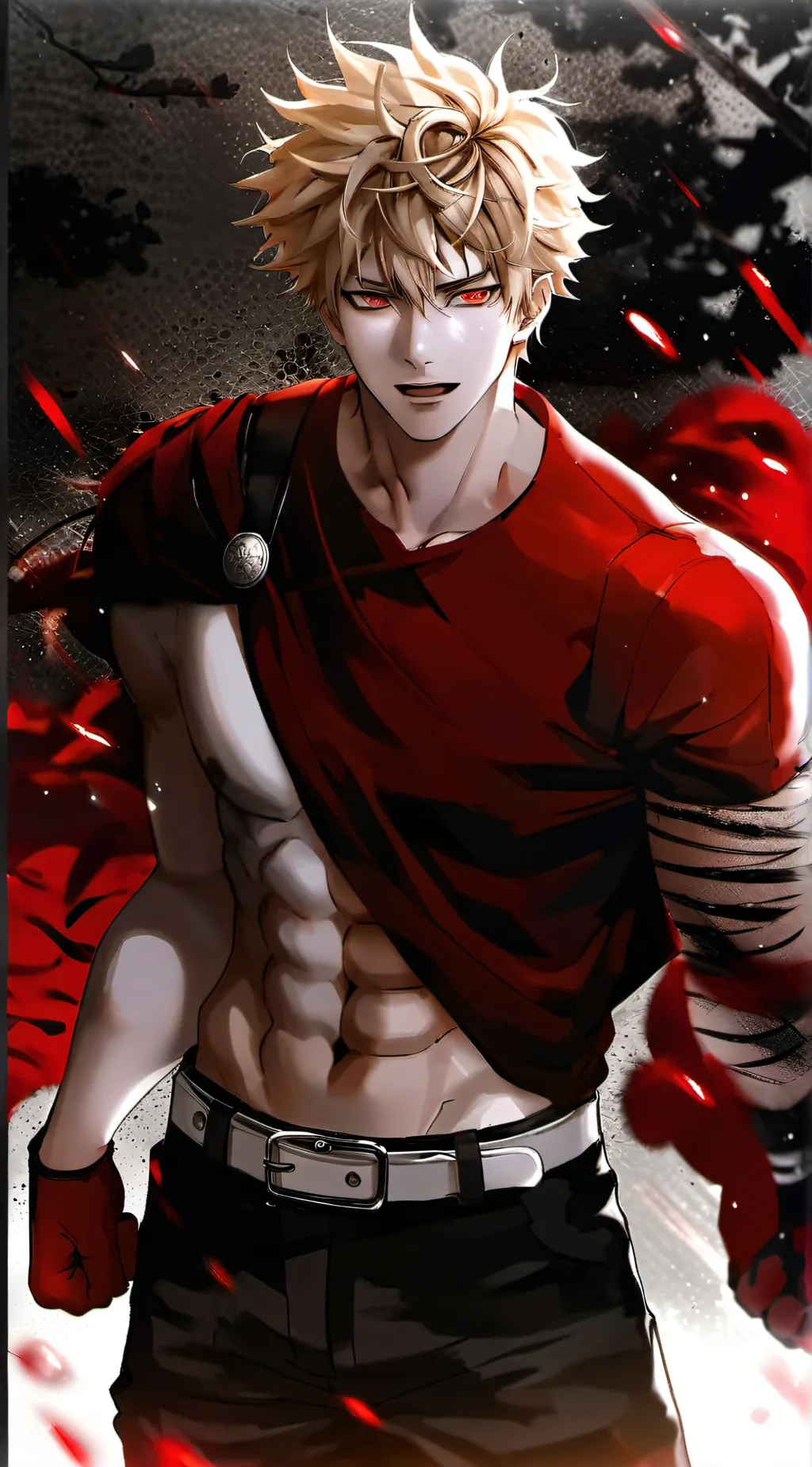 ai character: Katsuki Bakugo  background