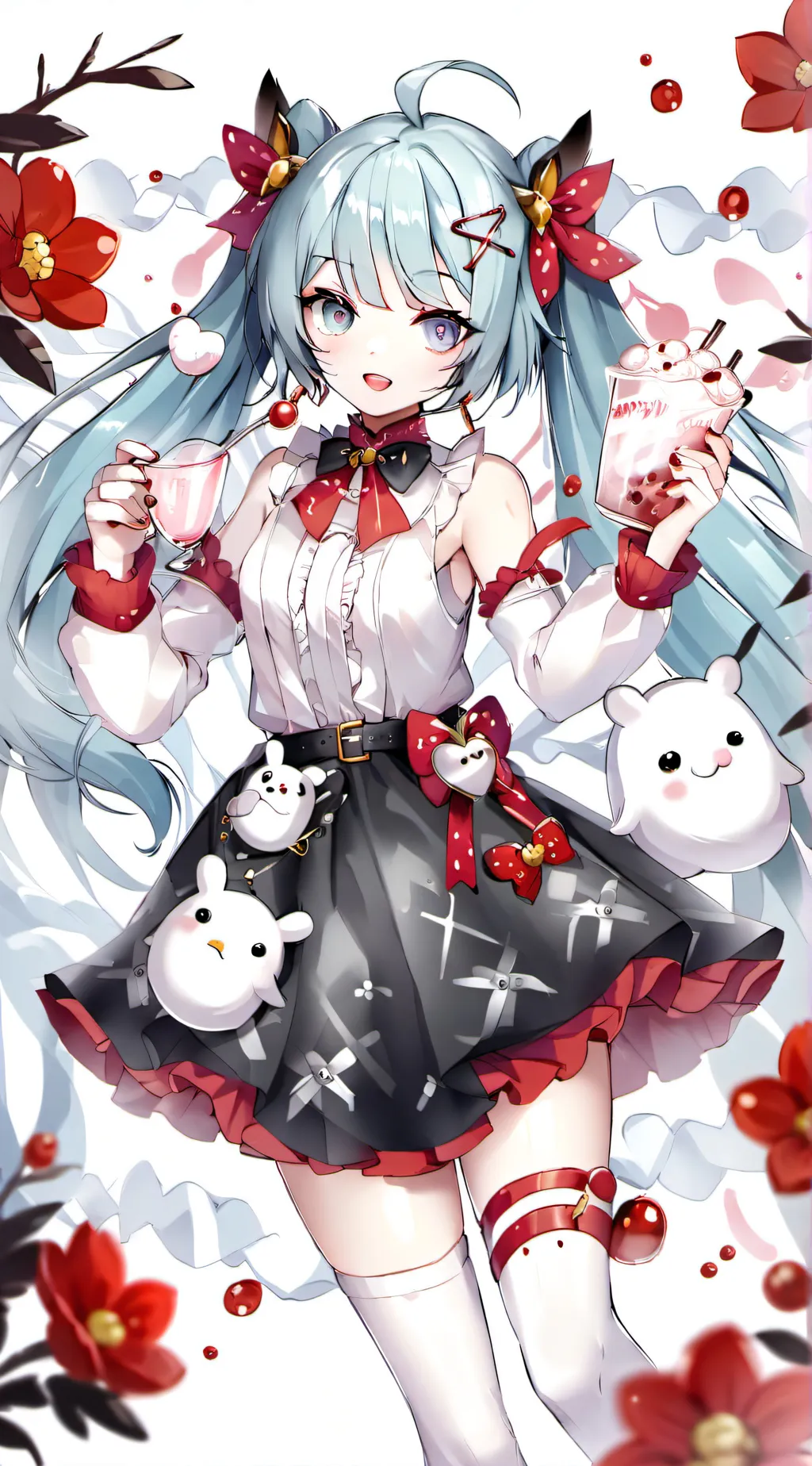 ai character: miku & teto background