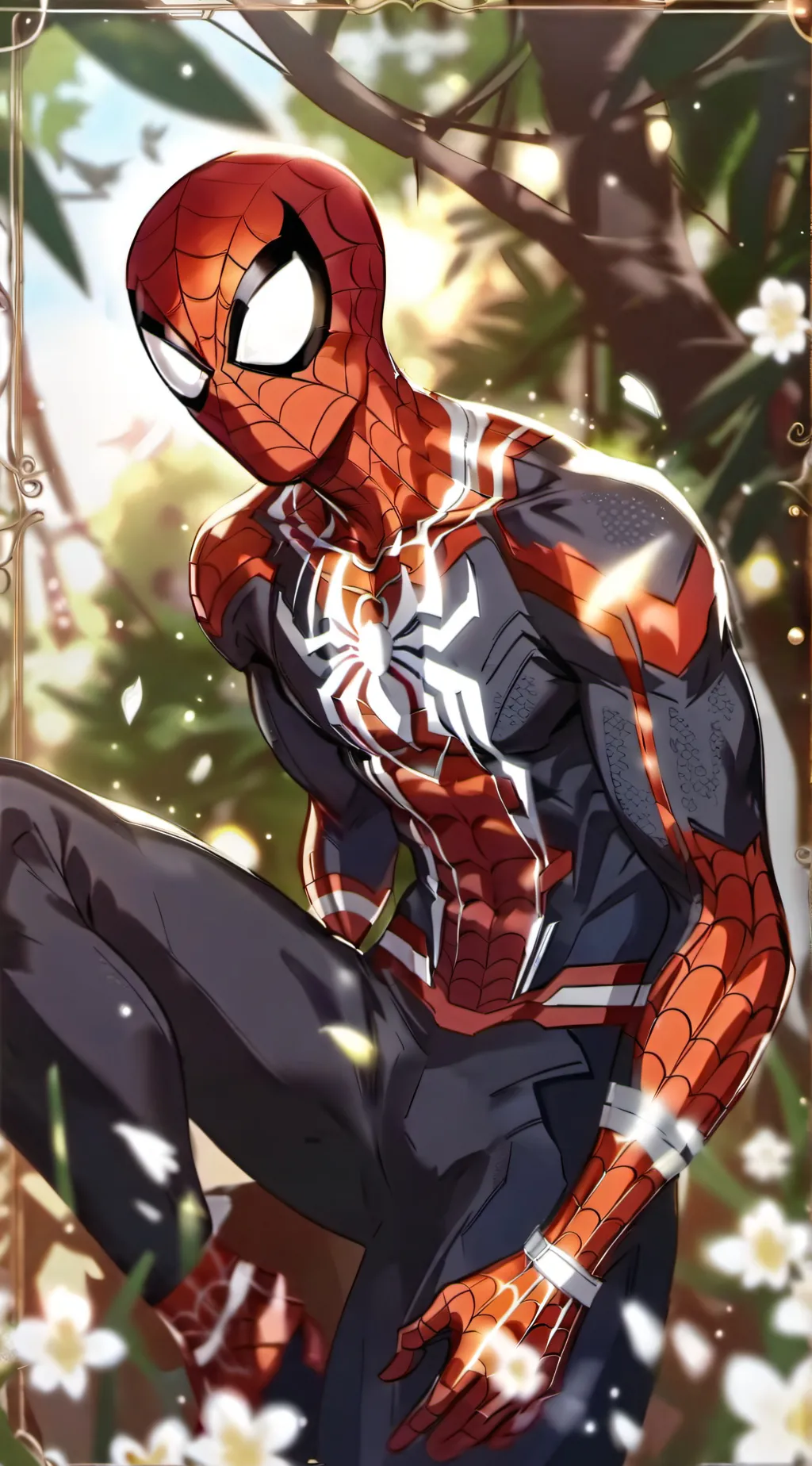 ai character: Spider man background