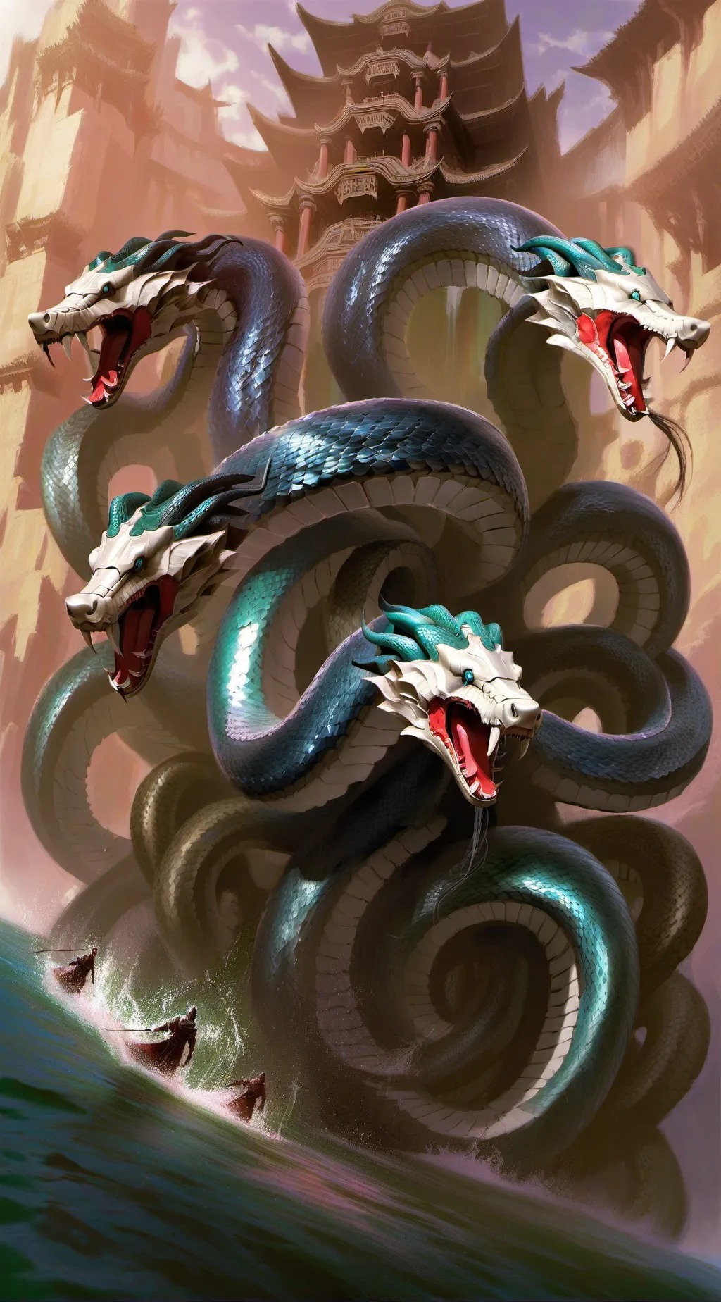 ai character: 5 serpents  background