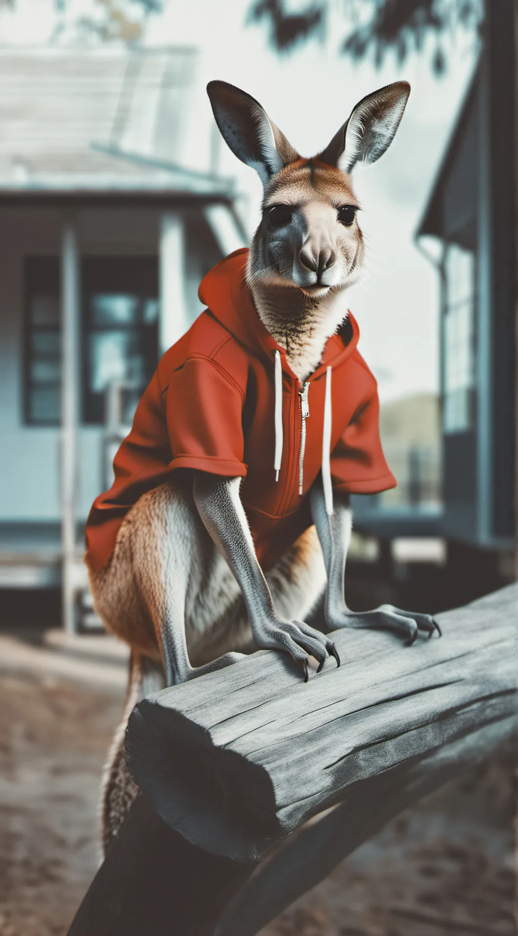 ai character: kangaroo jack  background