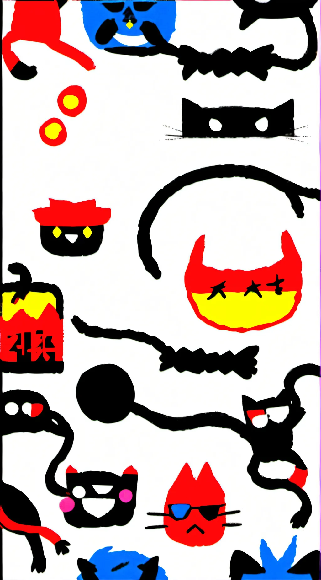 ai character: Emoji cat background