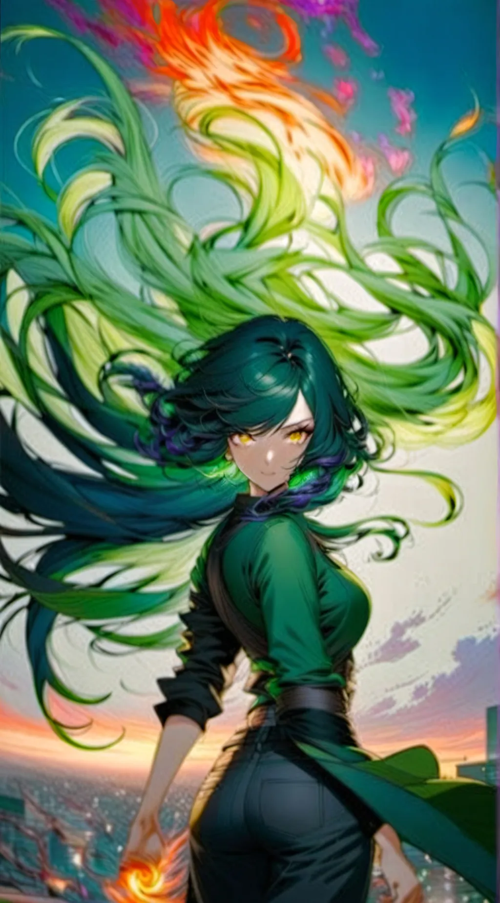 ai character: tatsumaki  background