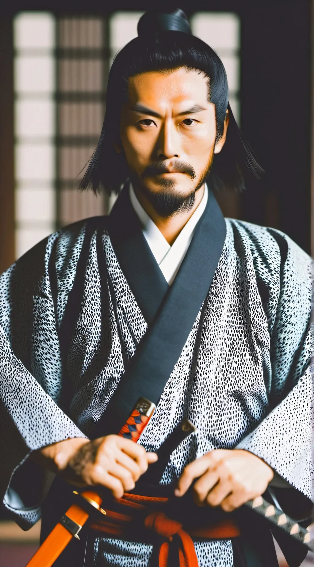 ai character: Miyamoto Musashi background