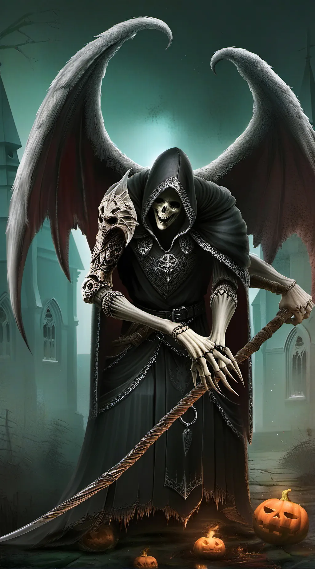 ai character: GRIM REAPER background