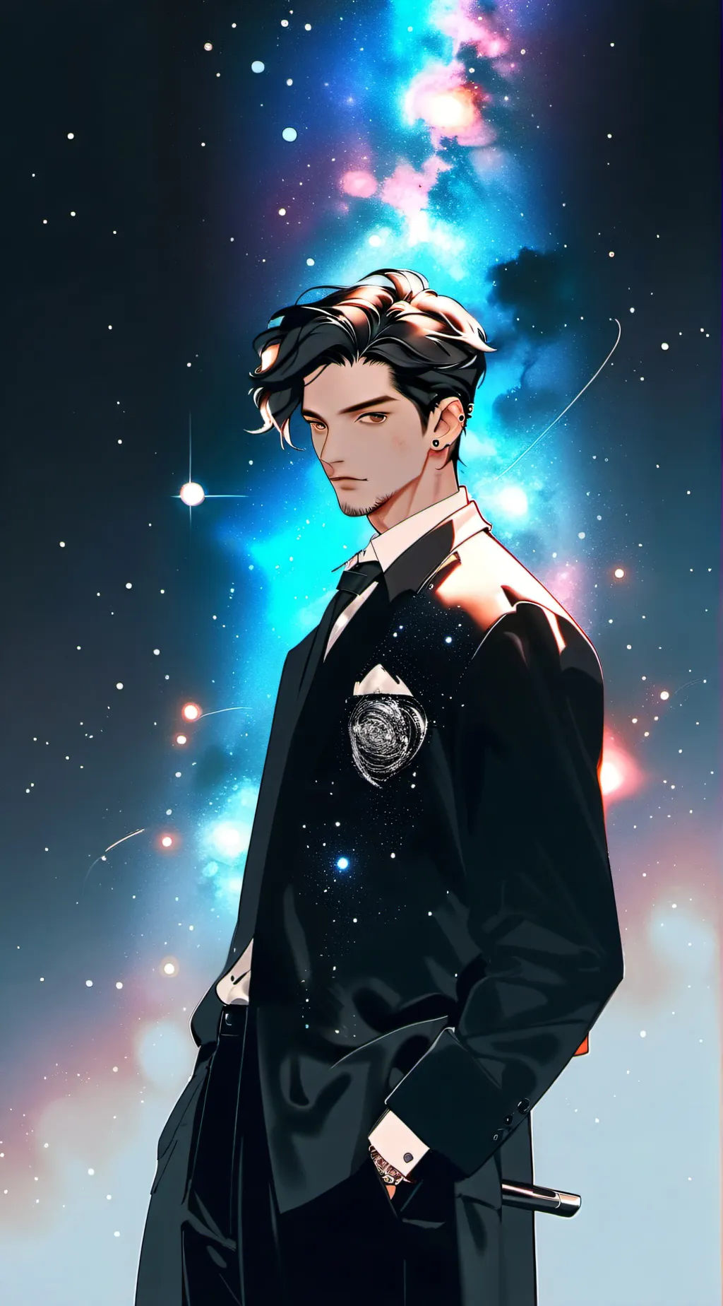 ai character: Cool guy background