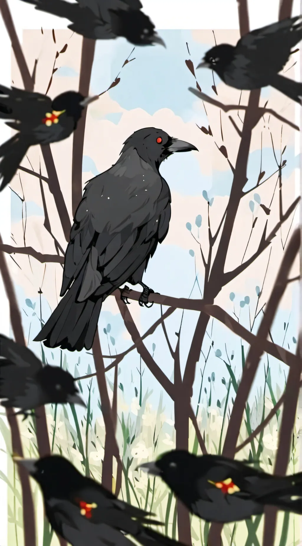 ai character: Tokoyami 🐦‍⬛ background