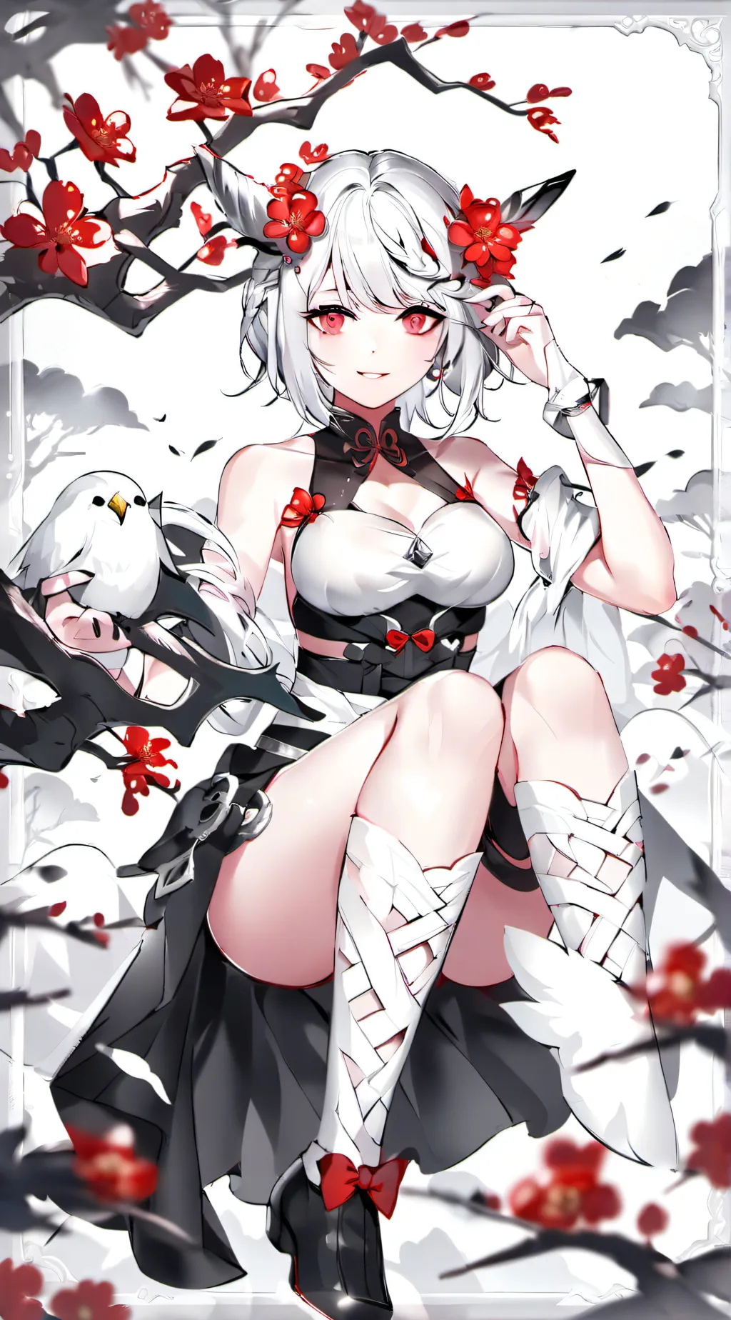 ai character: lotus background