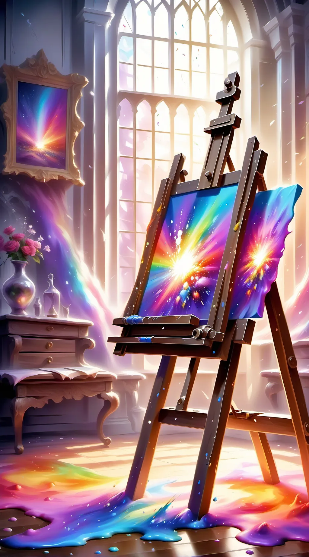 ai character: CREATIVITY LOOSE! background