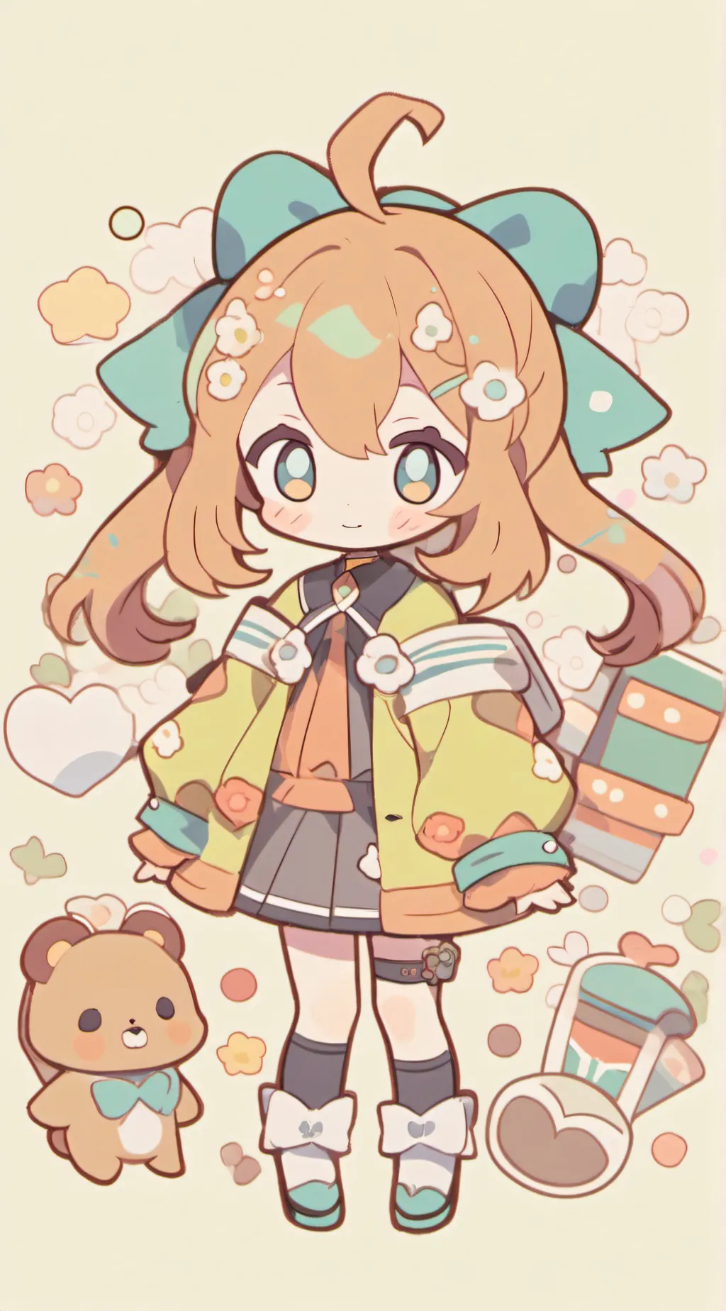 ai character: U.A Prom background
