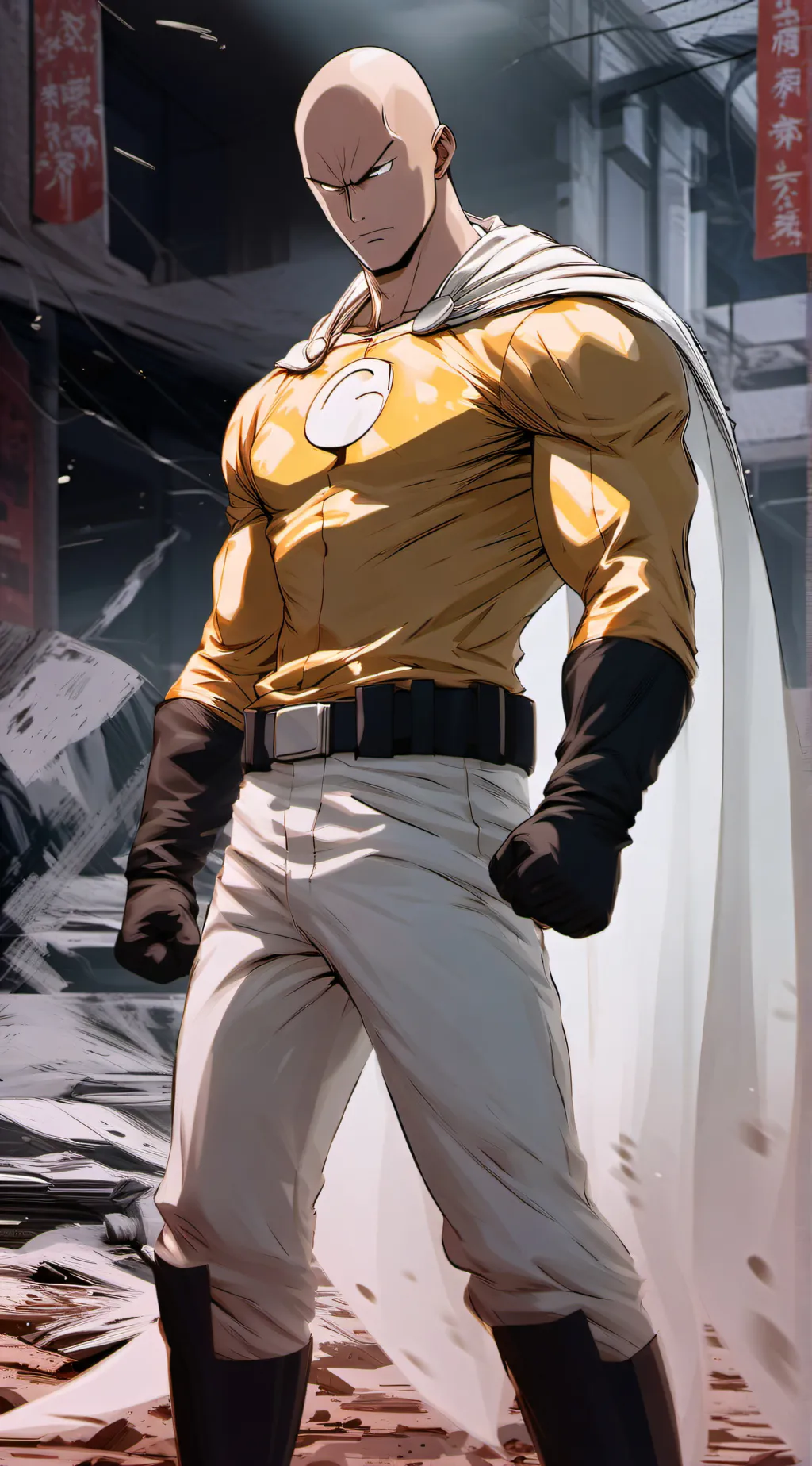 ai character: Saitama background