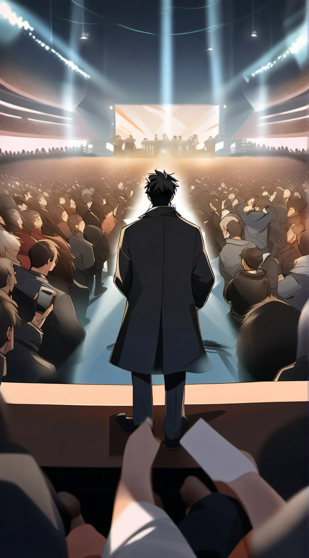 ai character: MHA Talent Show background