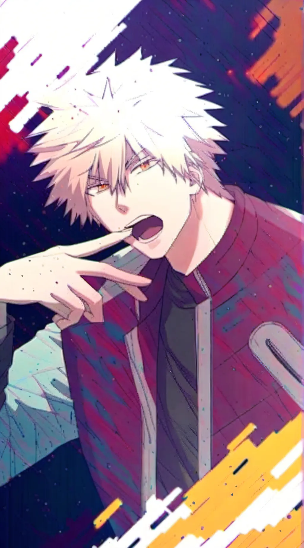 ai character: Katsuki Bakugo  background