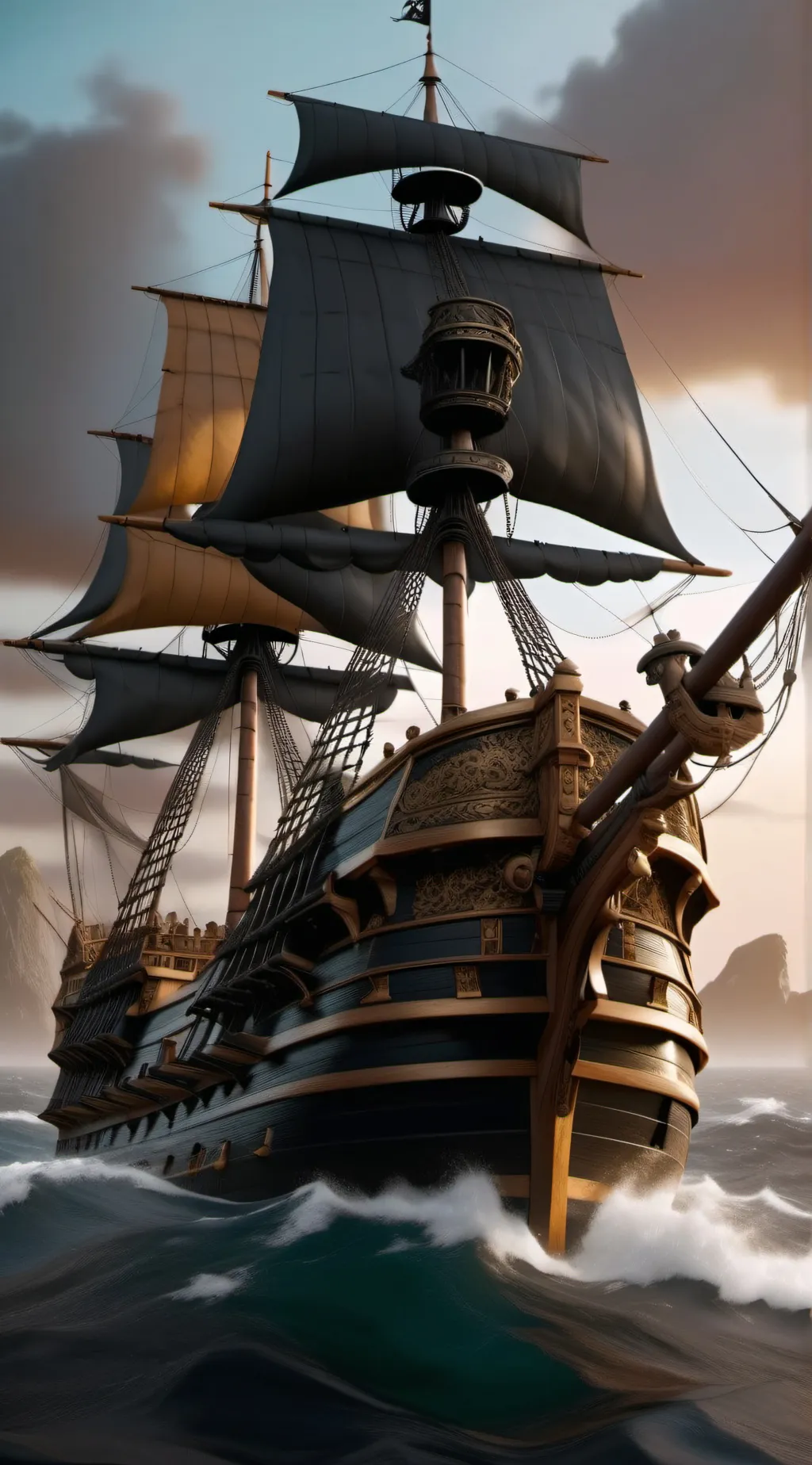 ai character: the black pearl background
