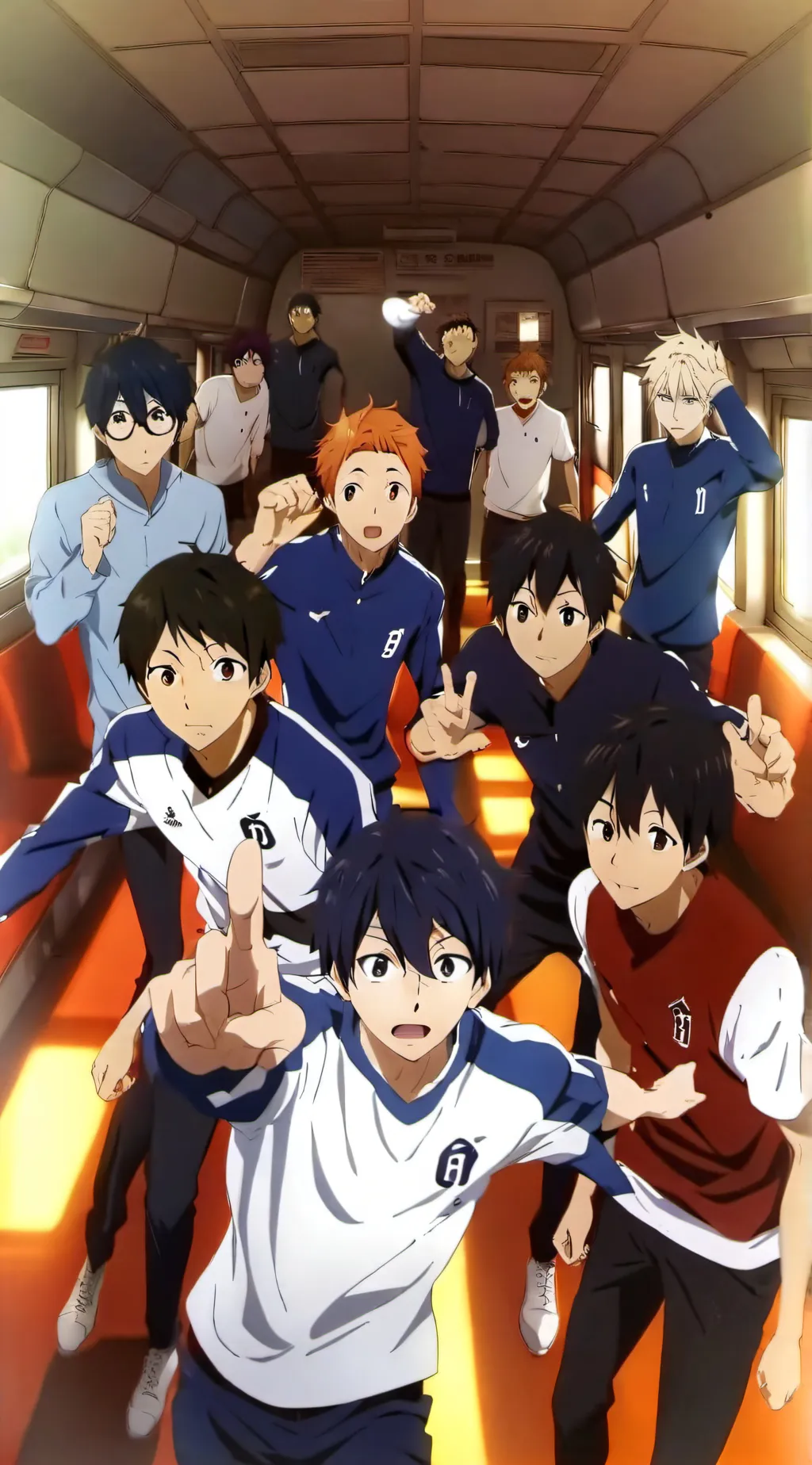 ai character: Haikyuu bus background
