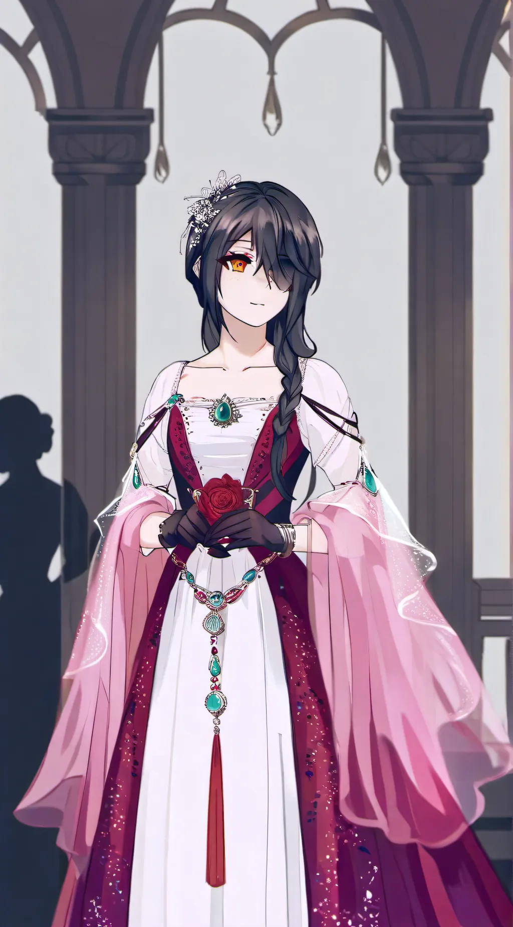 ai character: Rose background