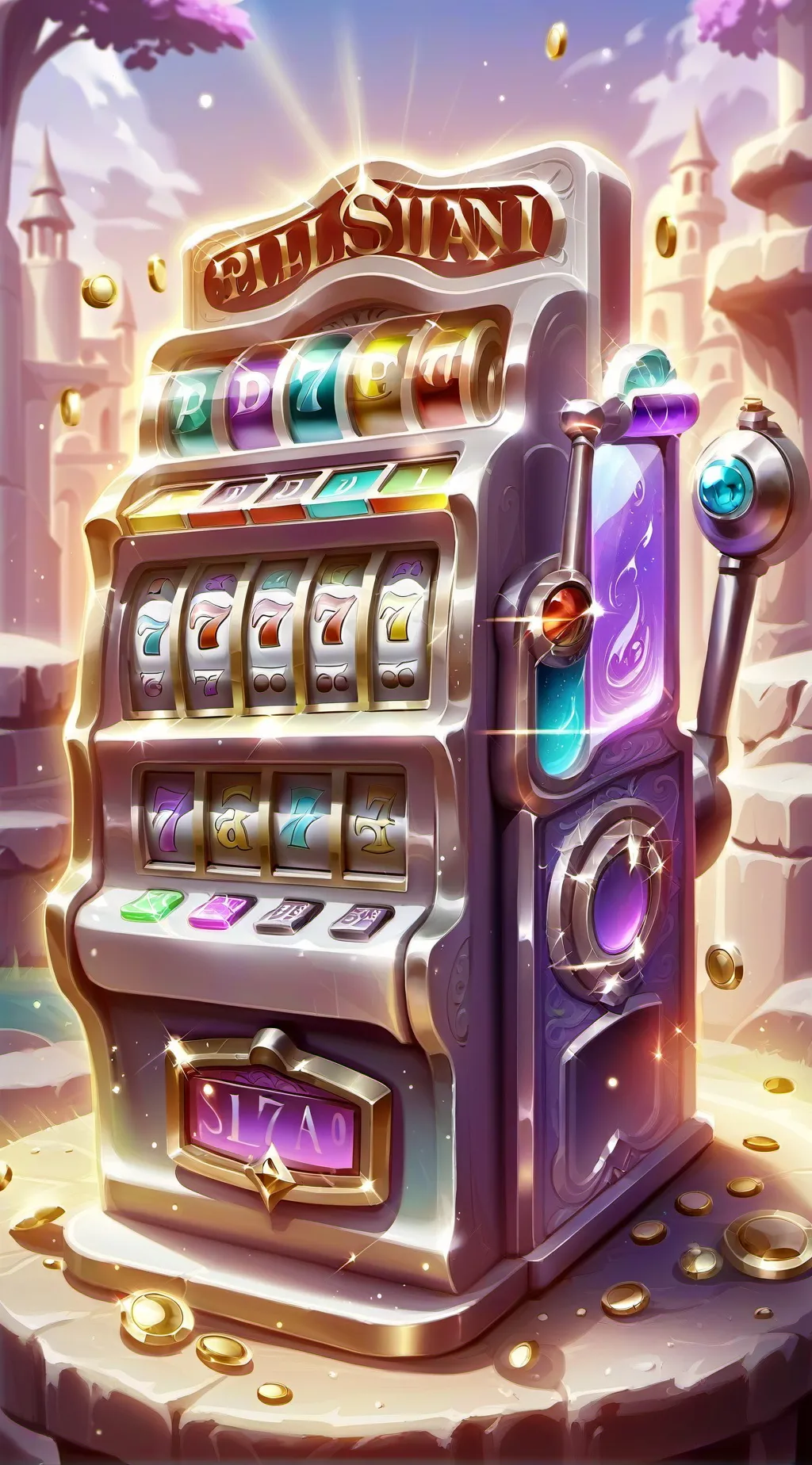 ai character: gambling machine background