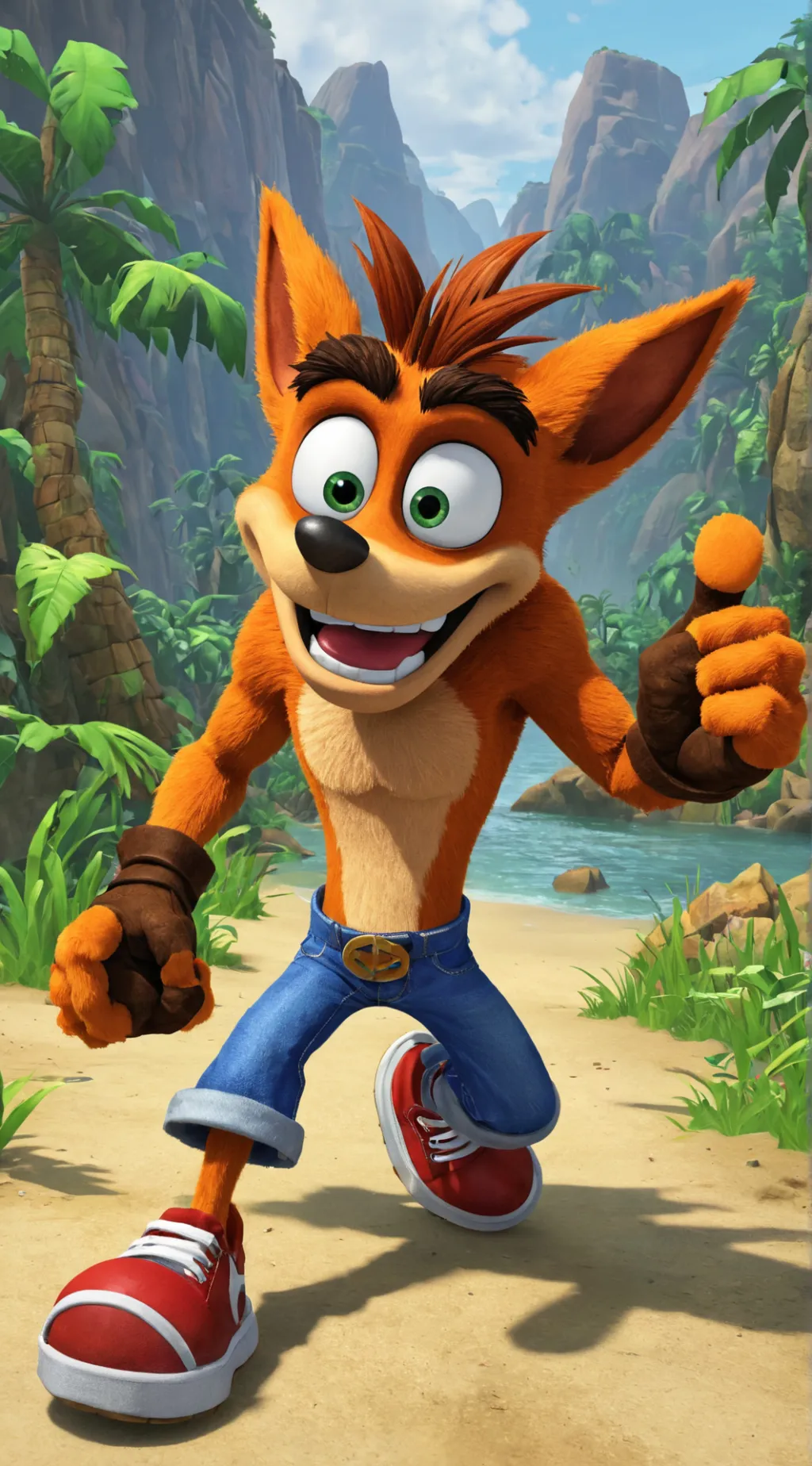 ai character: Crash Bandicoot background