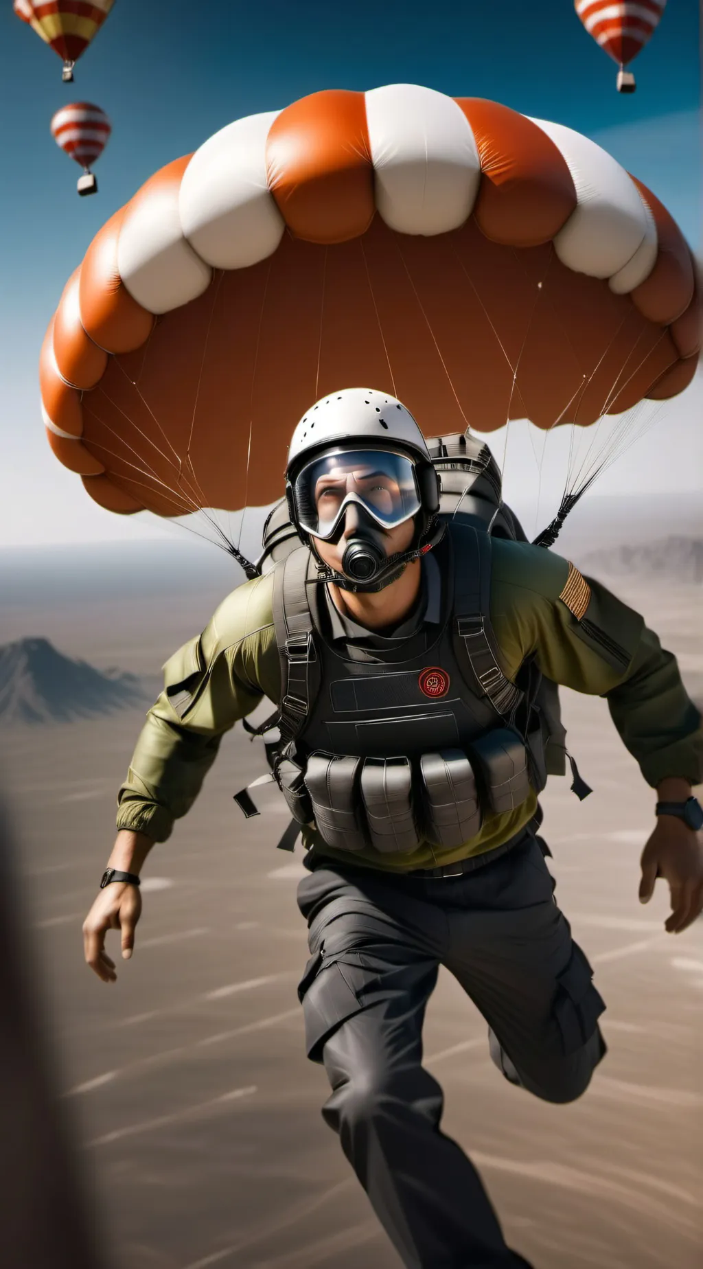 ai character: Parachute Game background
