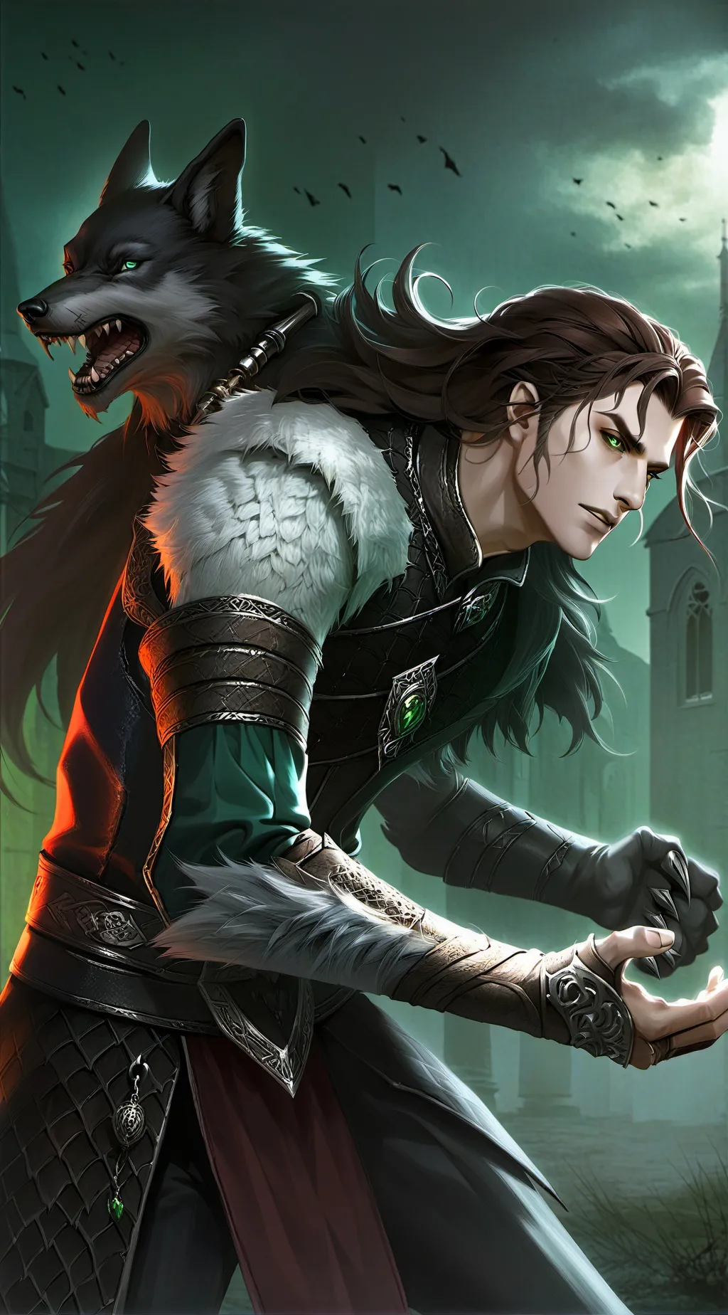 ai character: Moon background