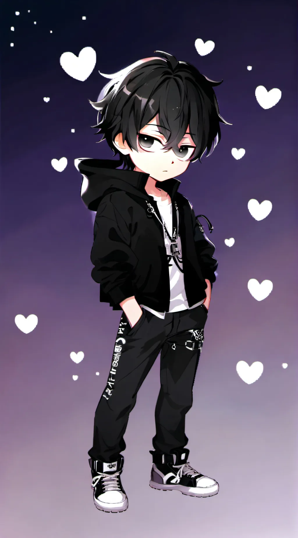 ai character: Black  background