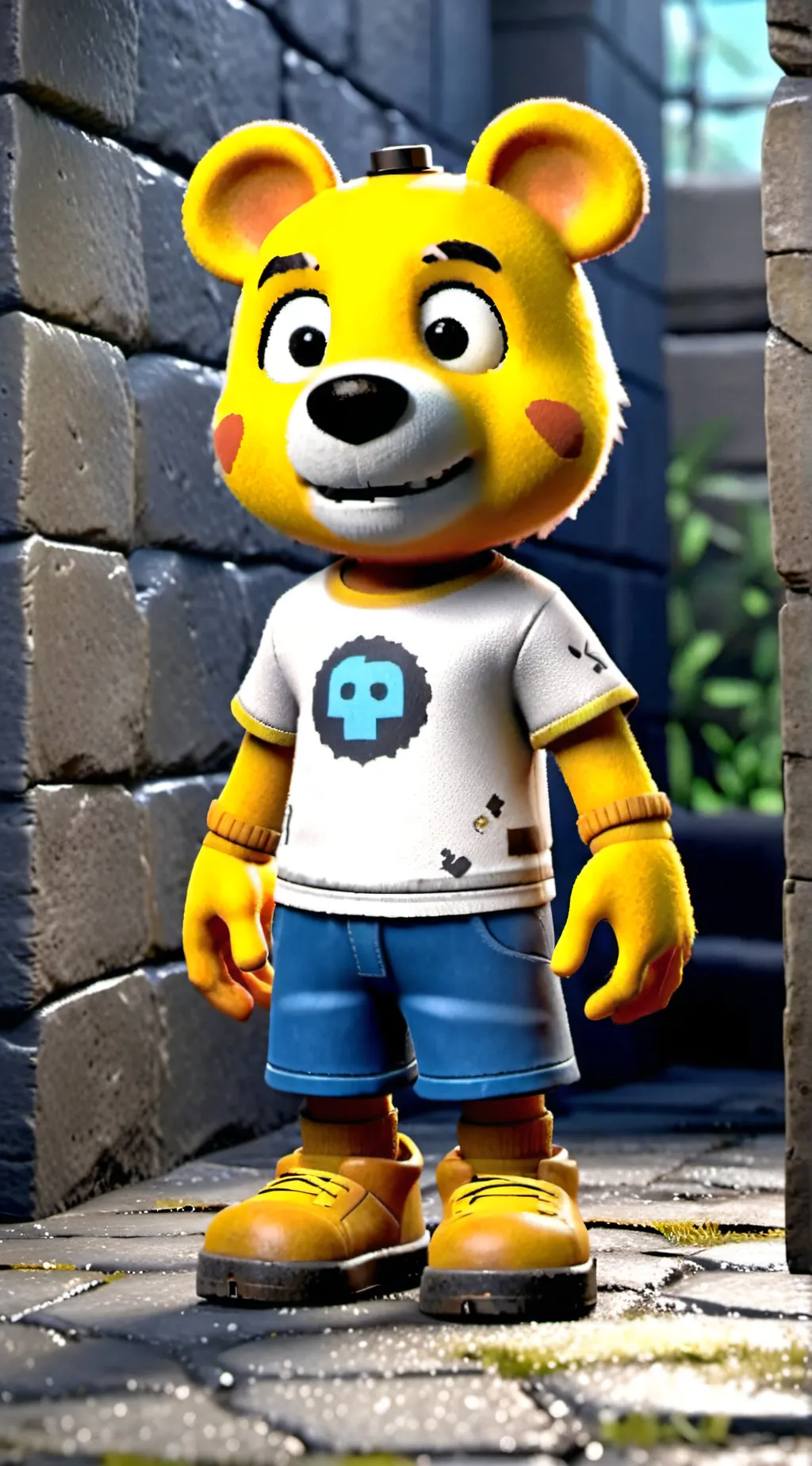 ai character: golden freddy  background