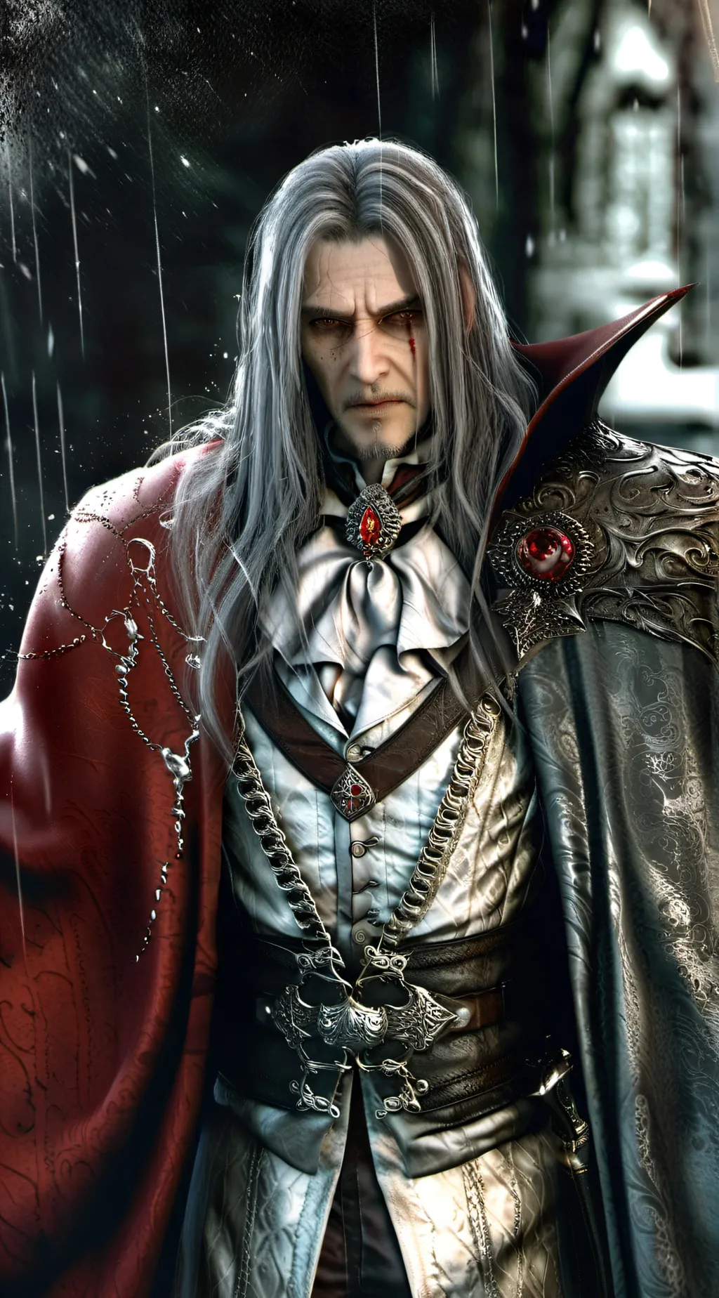 ai character: Old Gabriel dracul background