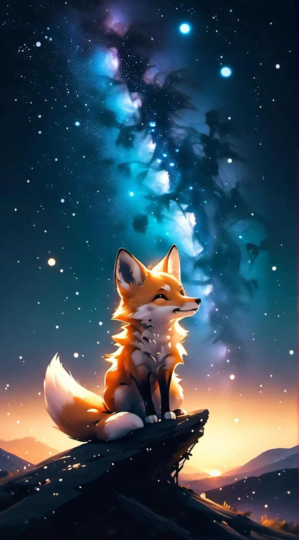 ai character: baby fox background