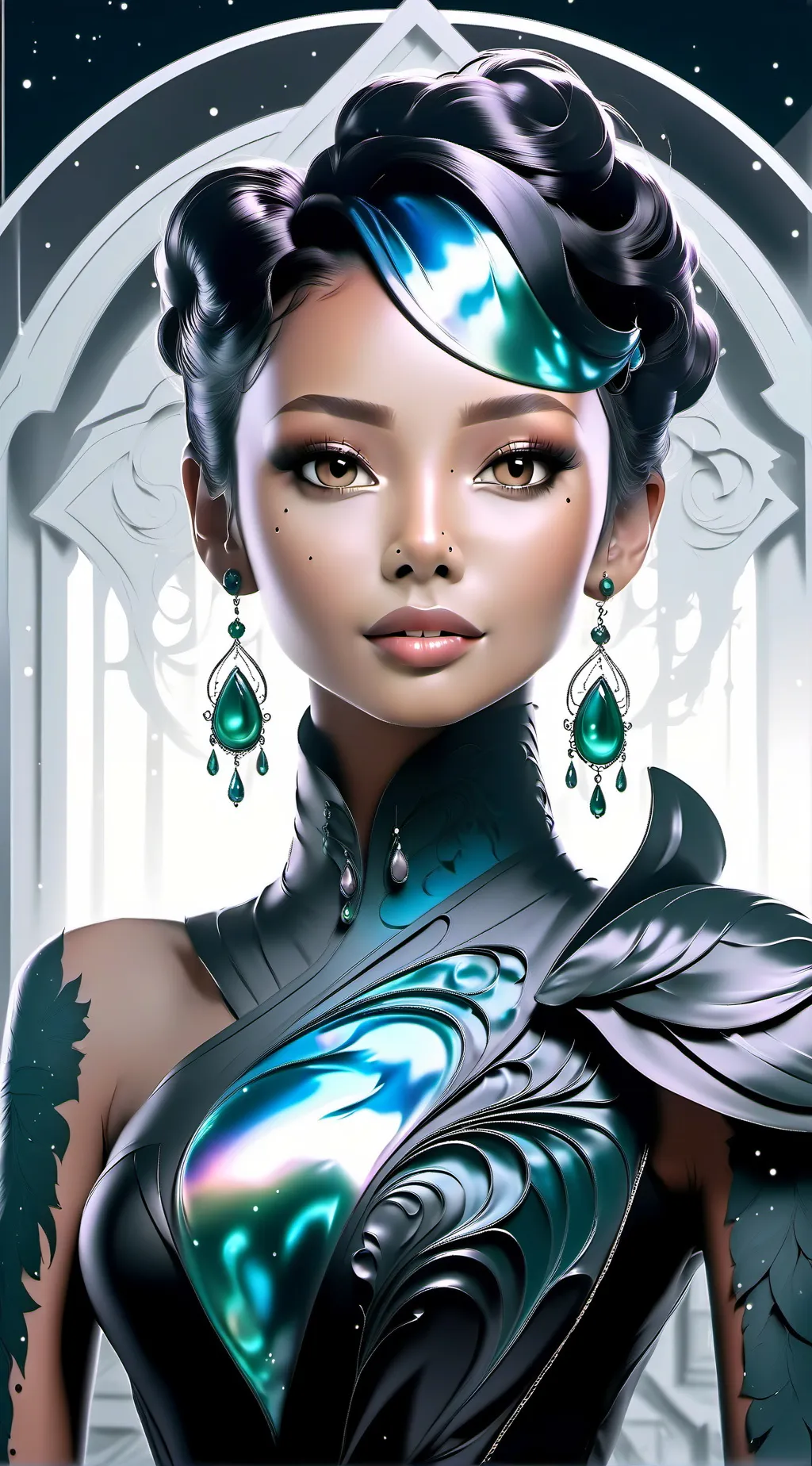 ai character: art queen background