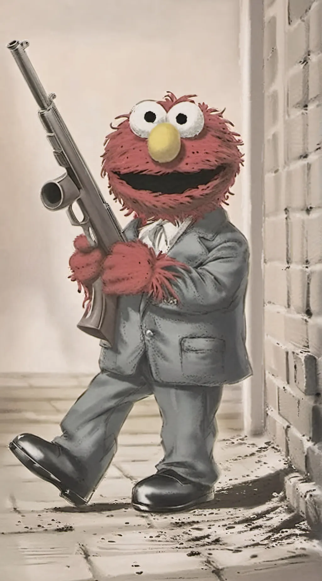 ai character: elmo background