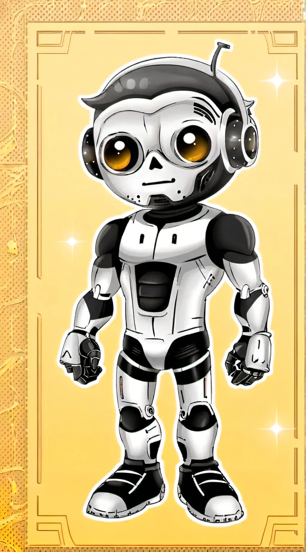 ai character: space monkey background