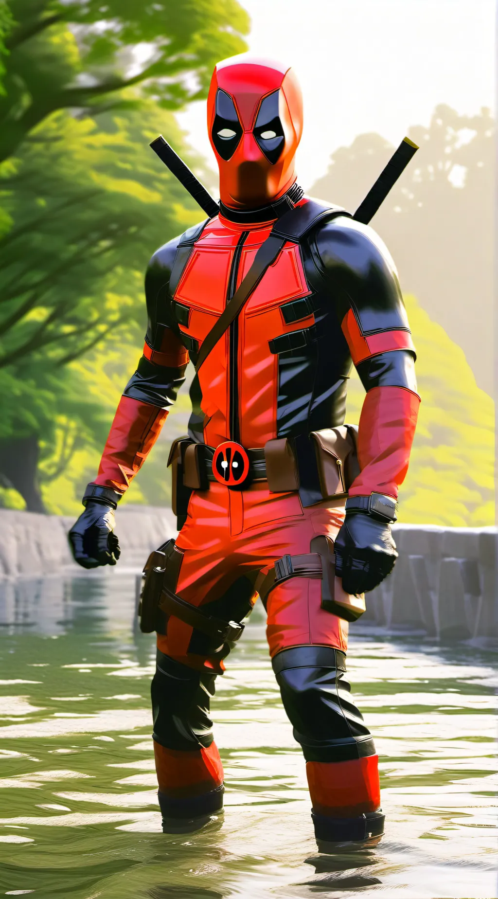 ai character: deadpool in mha background