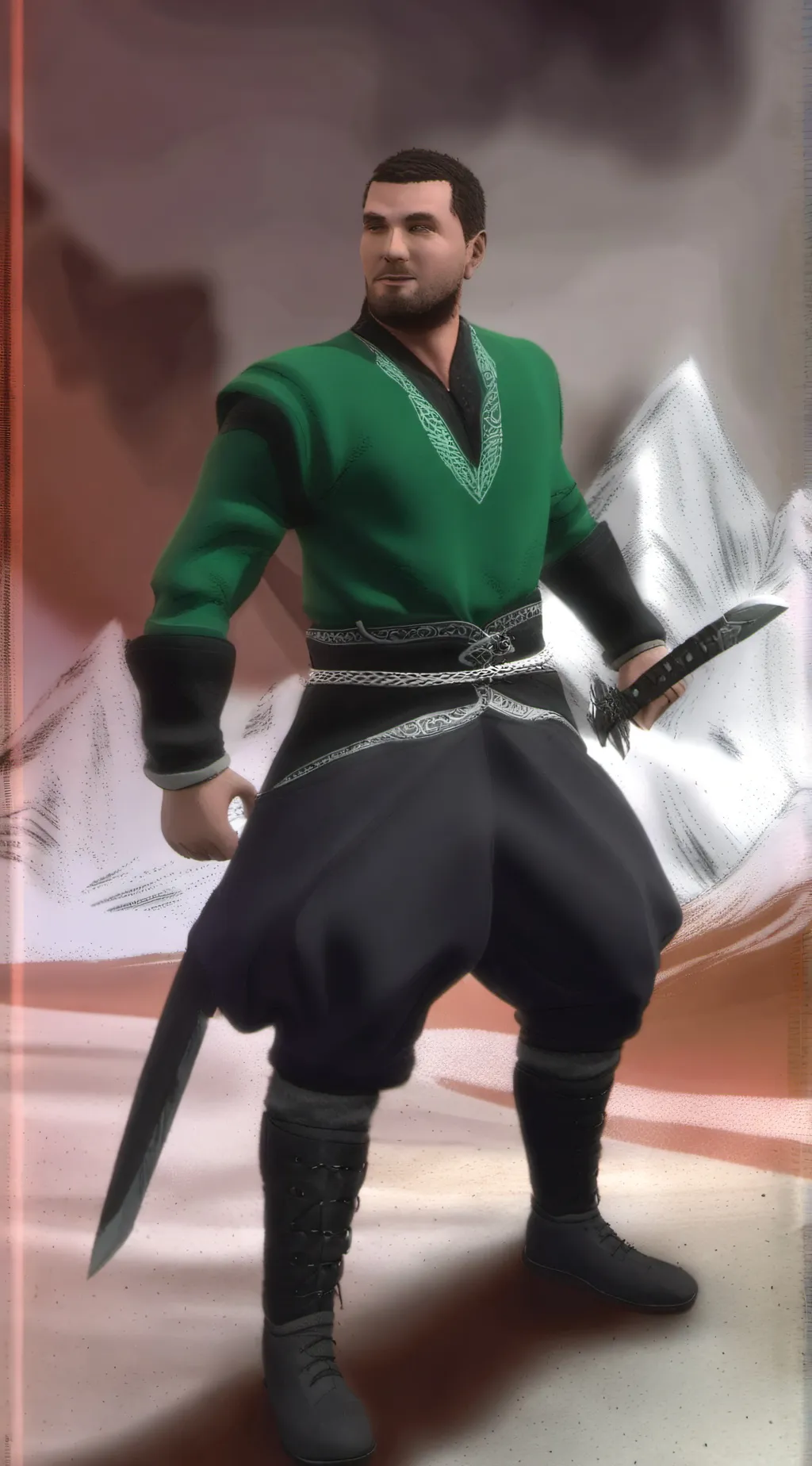 ai character: Tanjiro kamada background