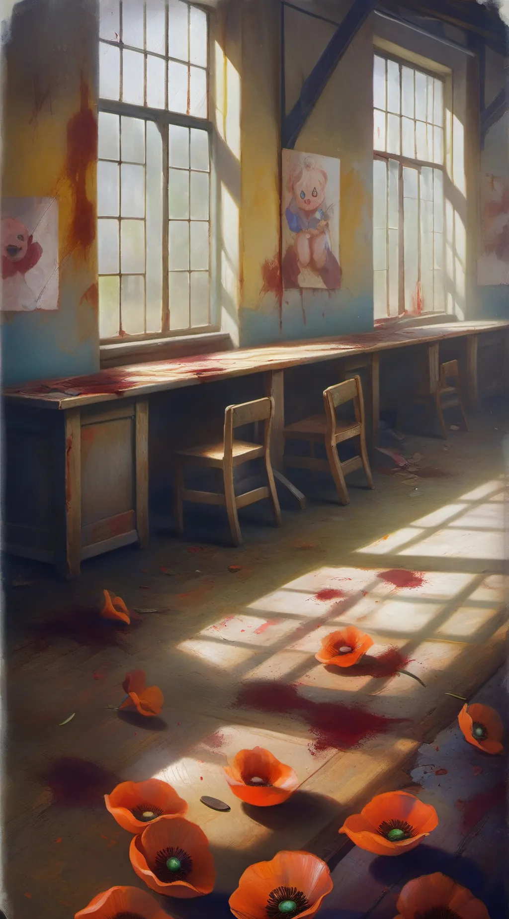 ai character: Poppy-Playtime background