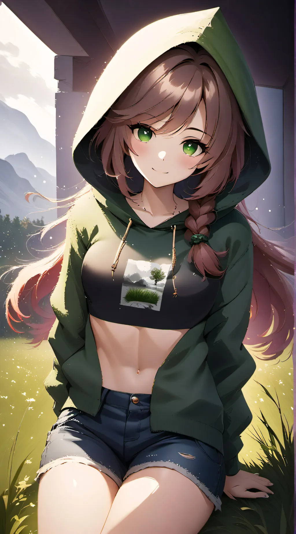 ai character: Grass chan background