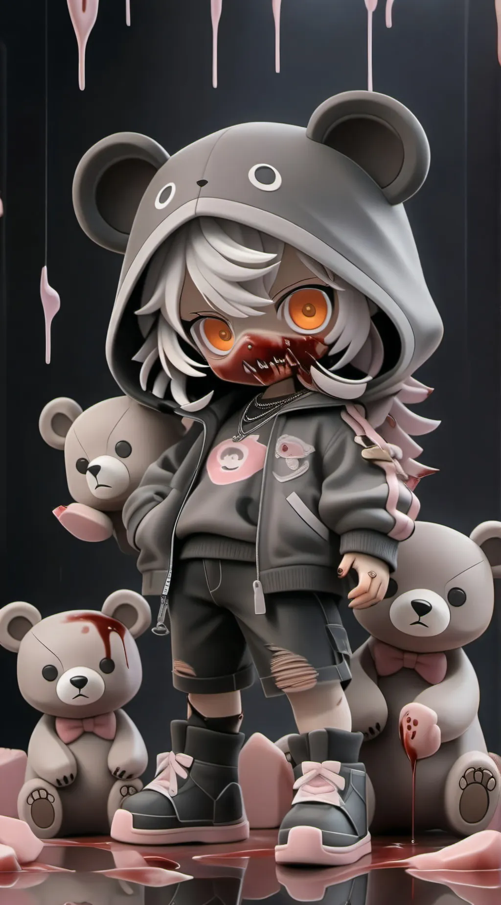 ai character: .GOOFY GLOOMY BEAR background