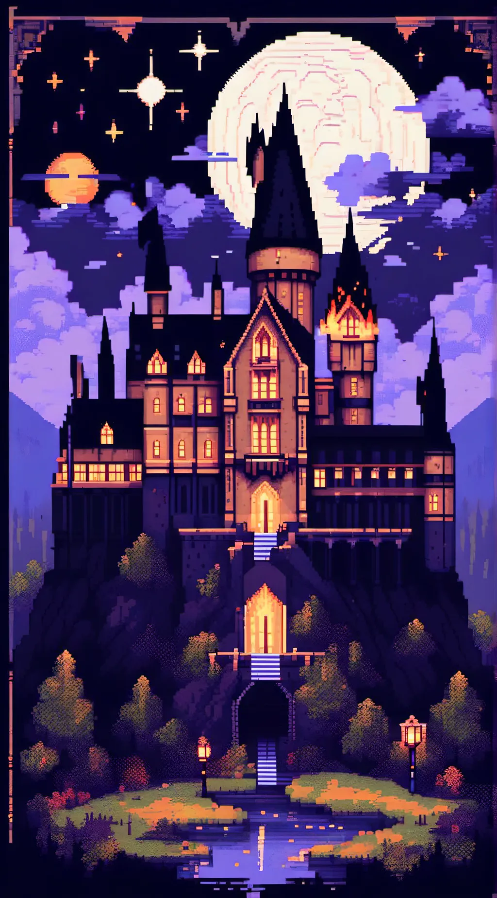 ai character: Hogwarts  background