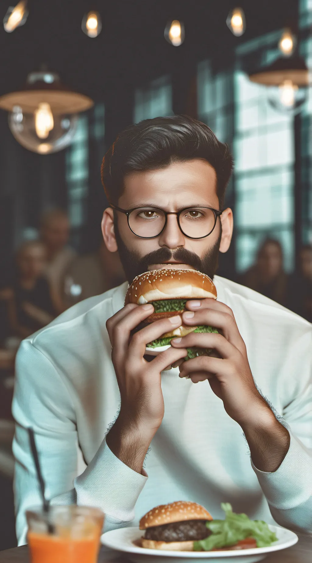 ai character: Hamburger Contest background