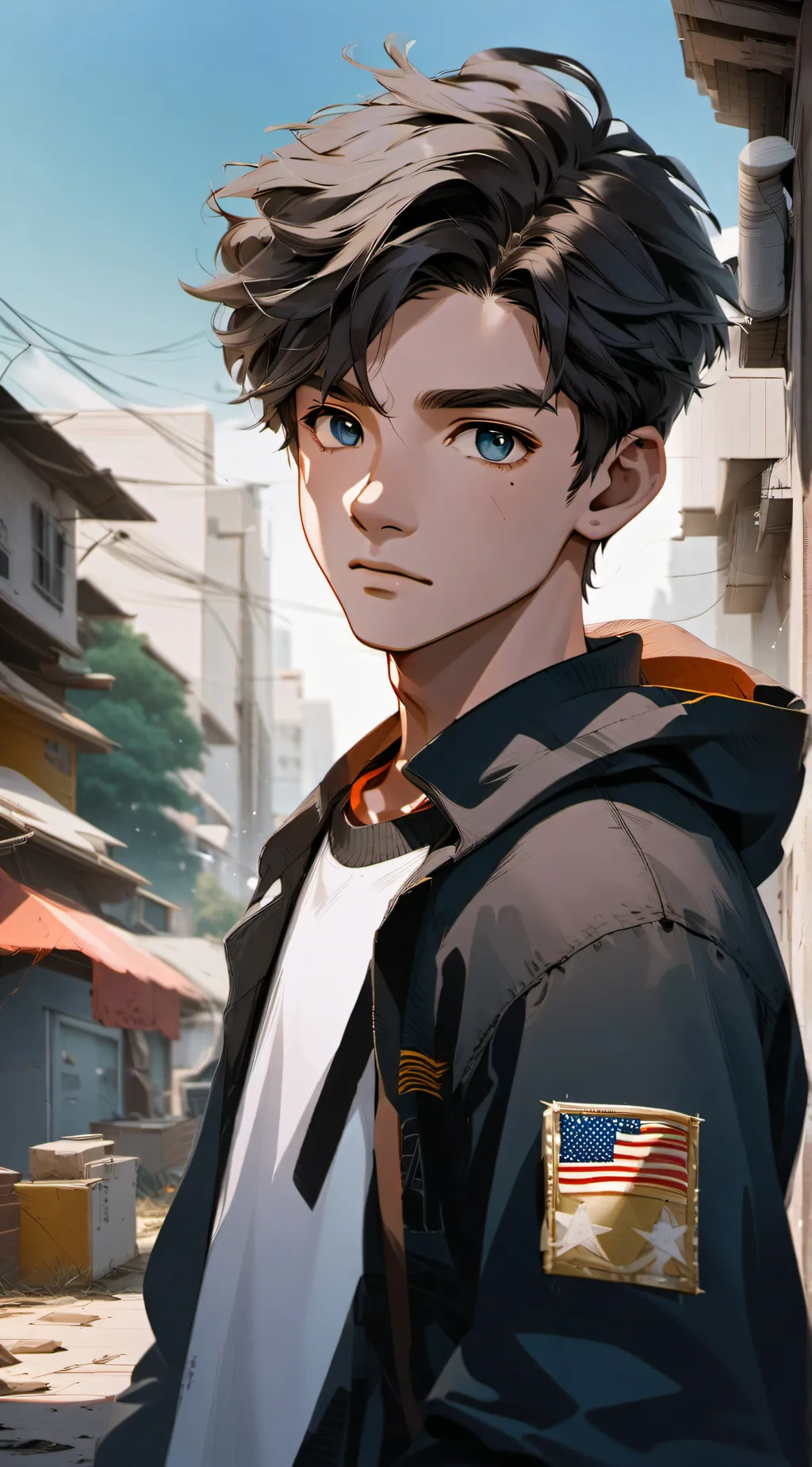 ai character: Brandon chavez  background