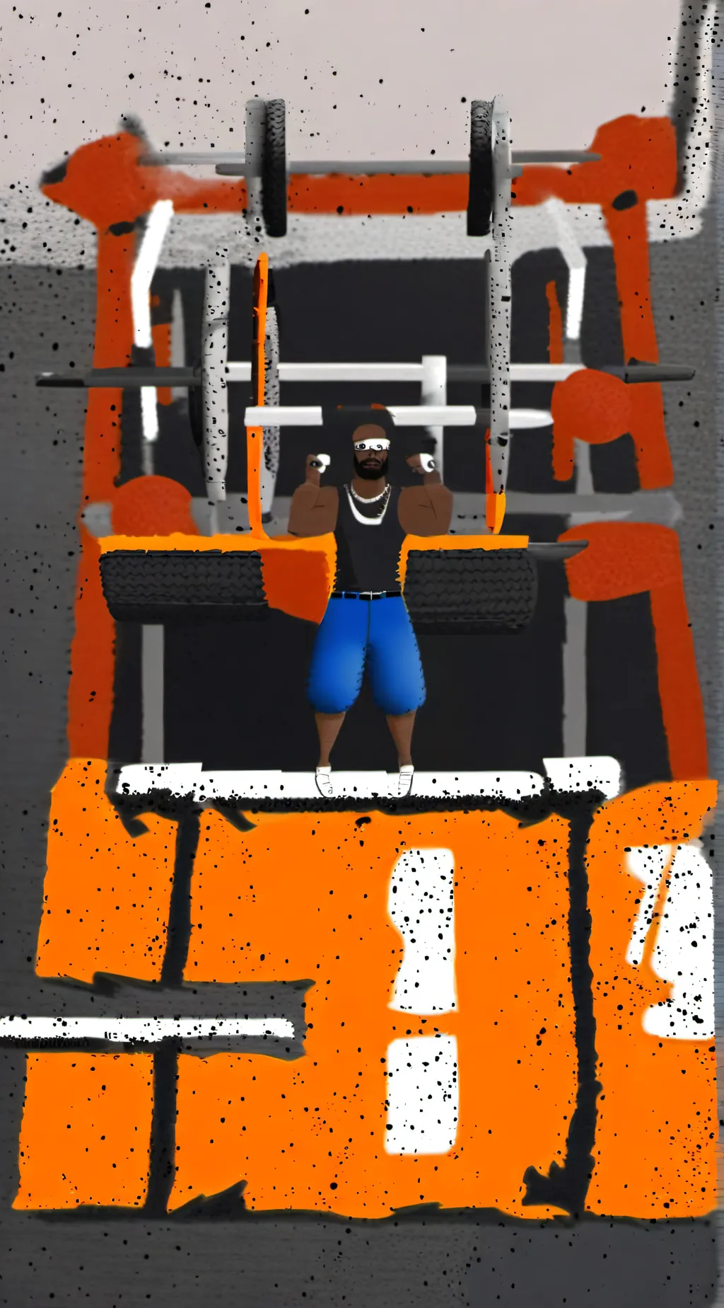 ai character: Wrong workout background