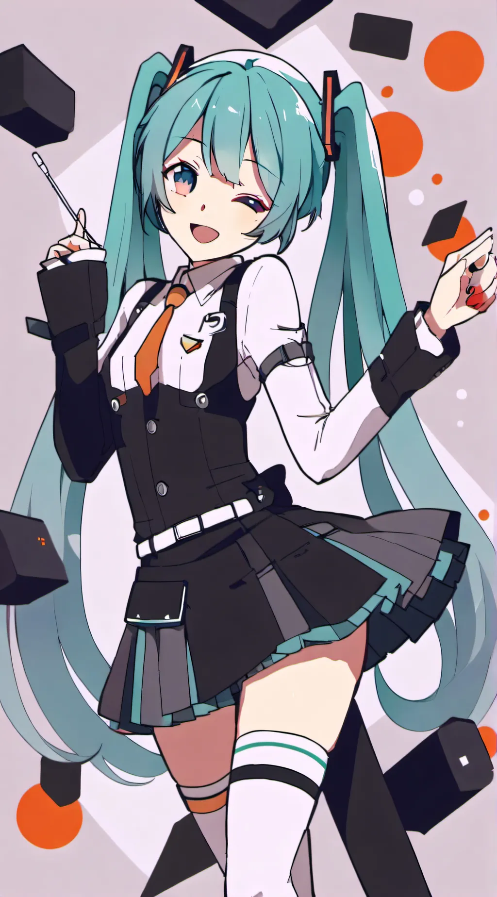 ai character: Hatsune Miku background
