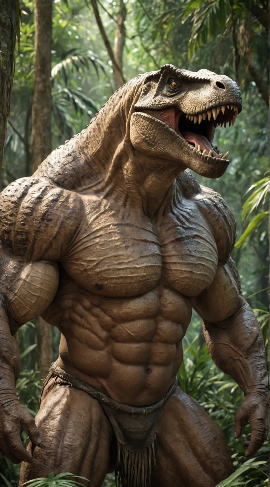 ai character: Titan Rexar background