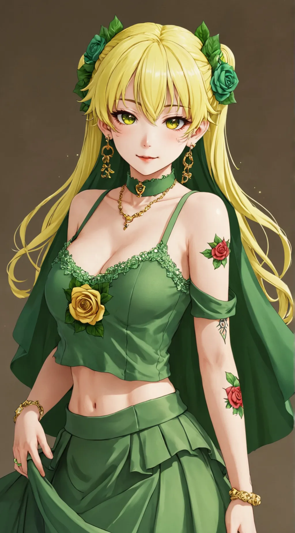 ai character: Isabel sunset background