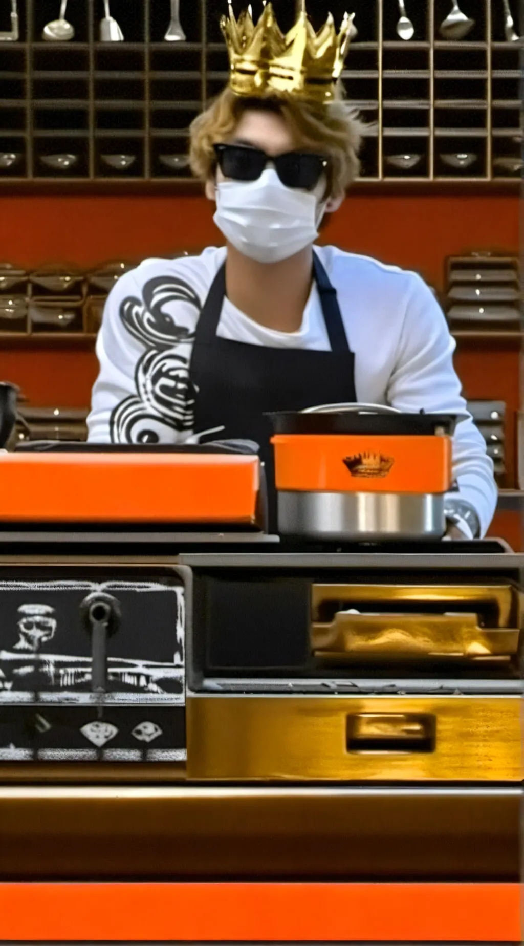 ai character: Ranboo cookin show background