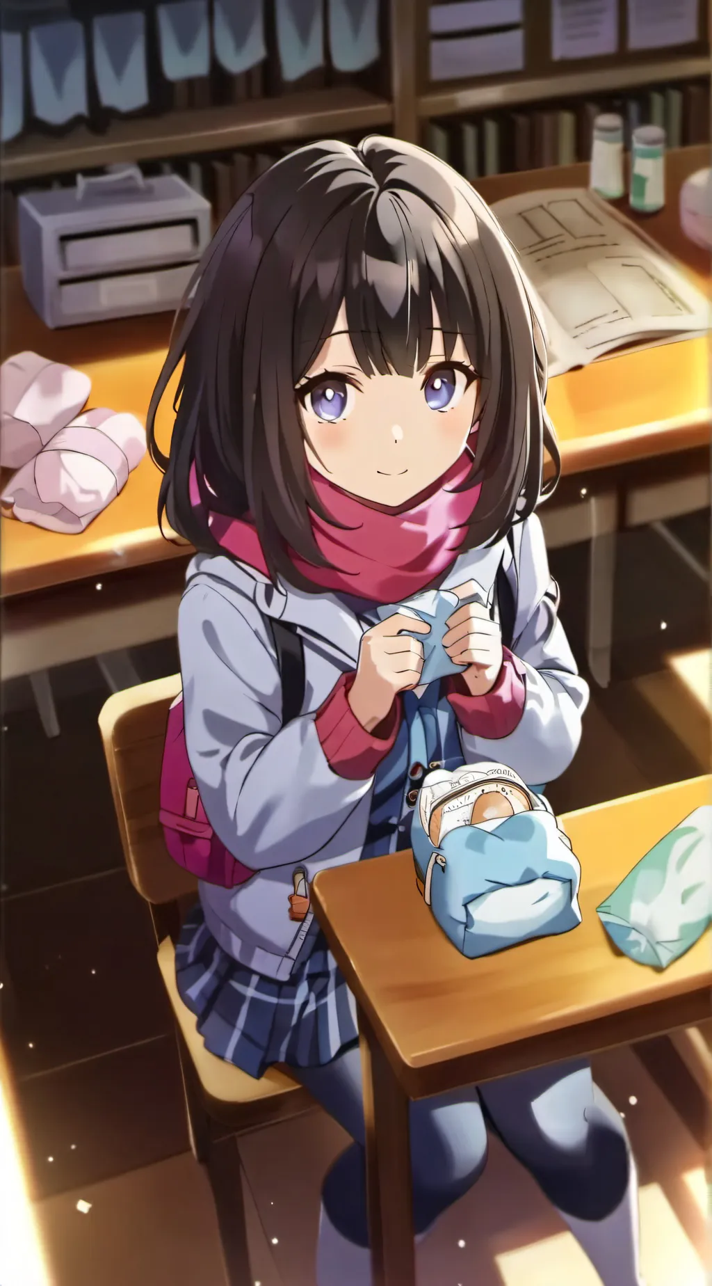 ai character: Classroom hypnosis background