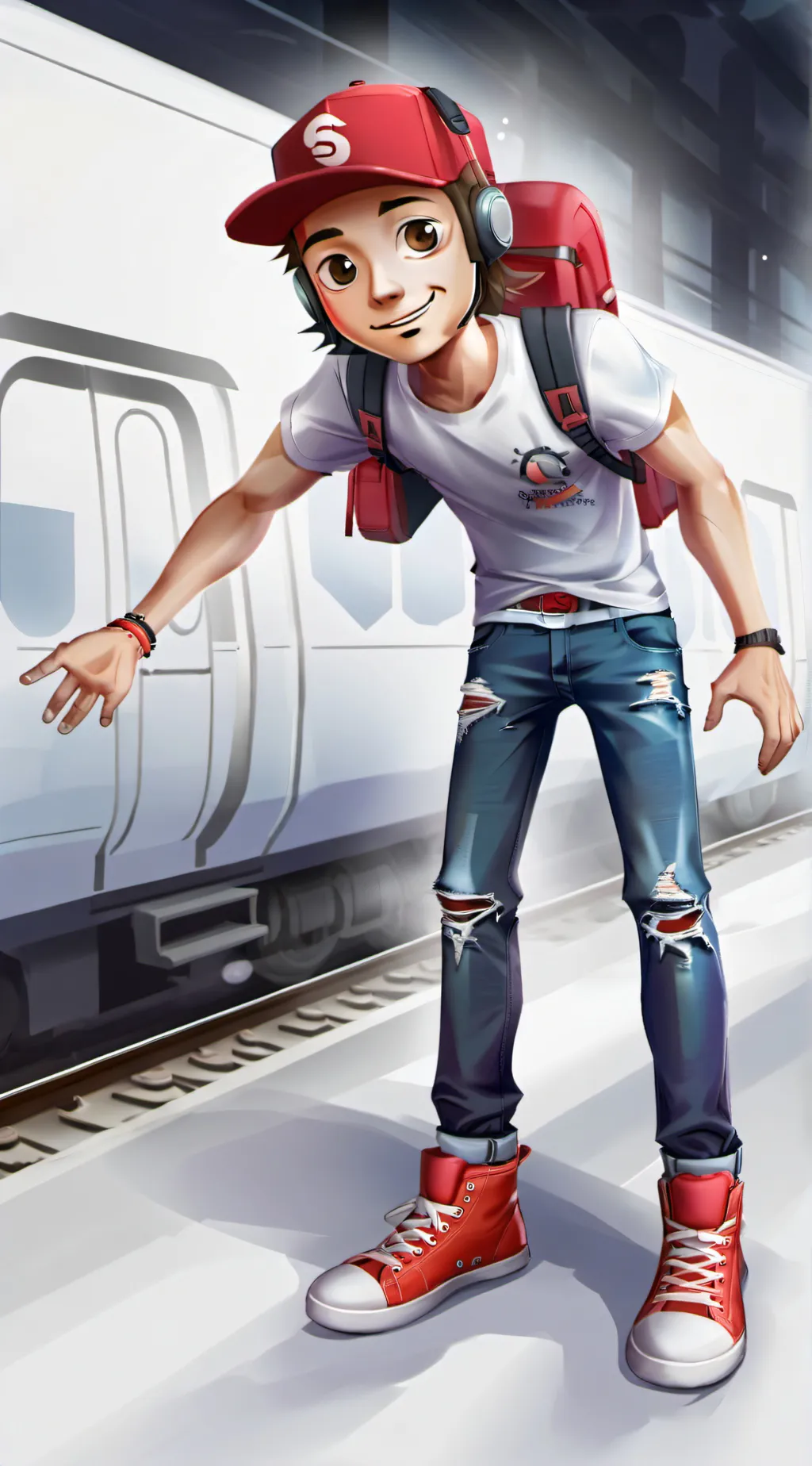 ai character: Subway Surfers background