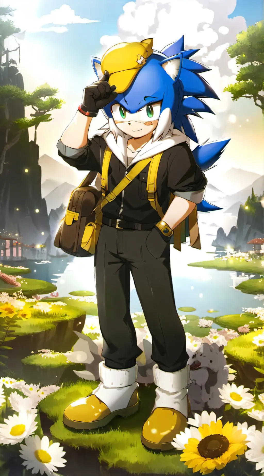 ai character: Sonic roomates background