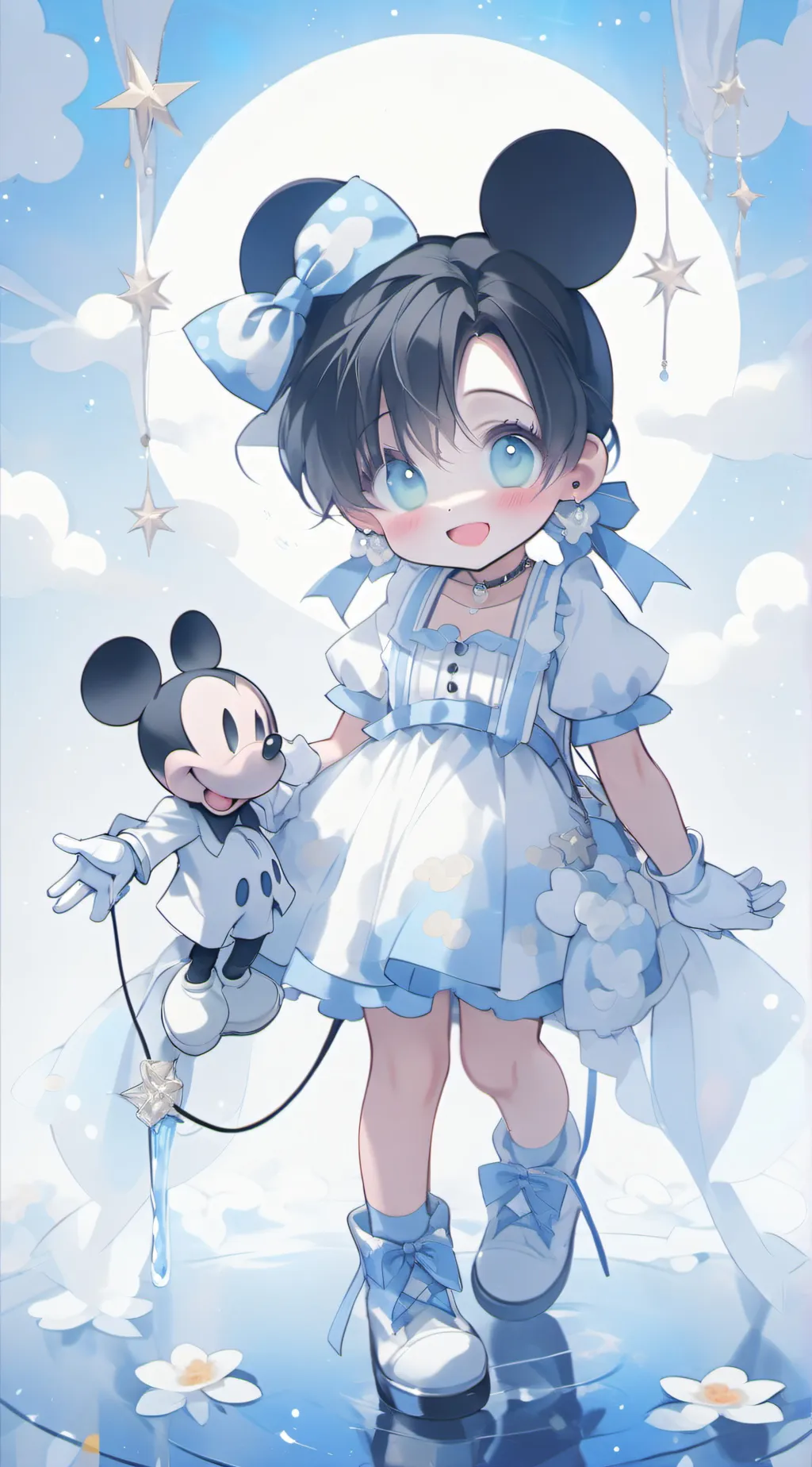 ai character: Mickey mouse 1925 background