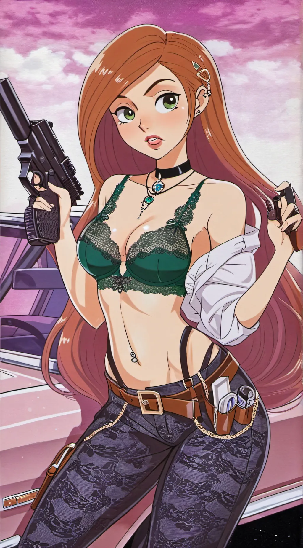 ai character: Kim Possible  background