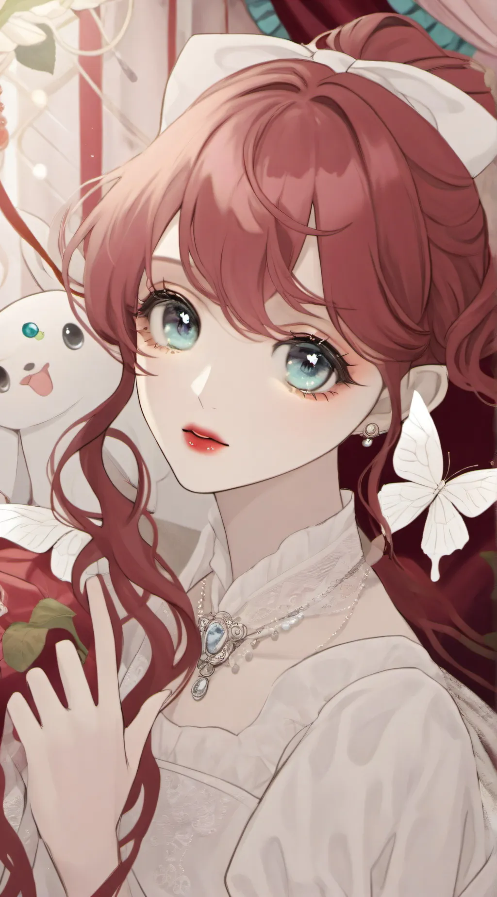 ai character: cherry background
